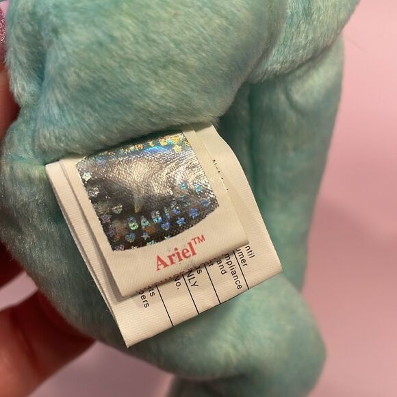 2000 Vintage Ty Beanie Baby Ariel the Green Bear Excellent Condition NWT 9” tall - Picture 9 of 10
